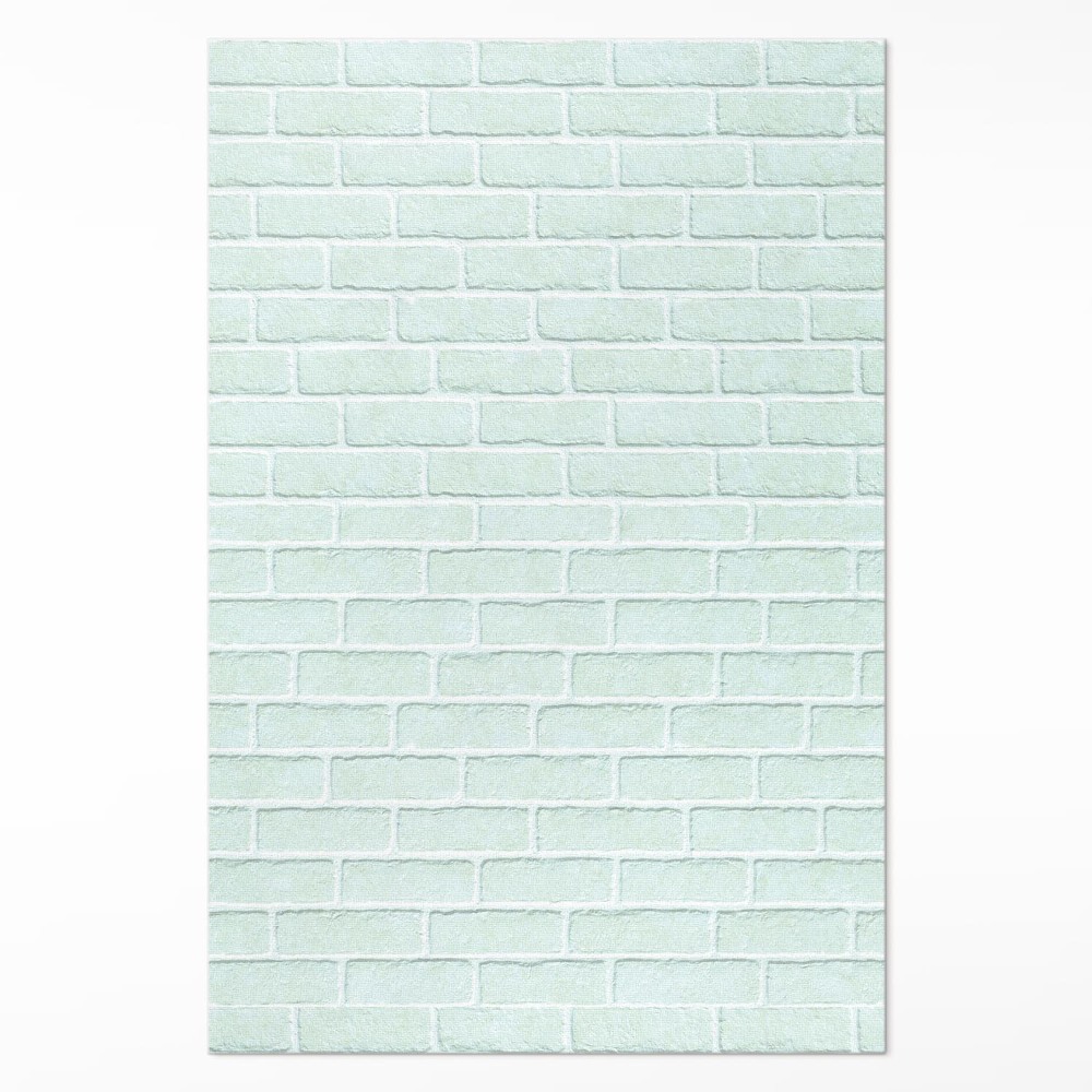 Műanyag szőnyeg Tengeri színű téglafal