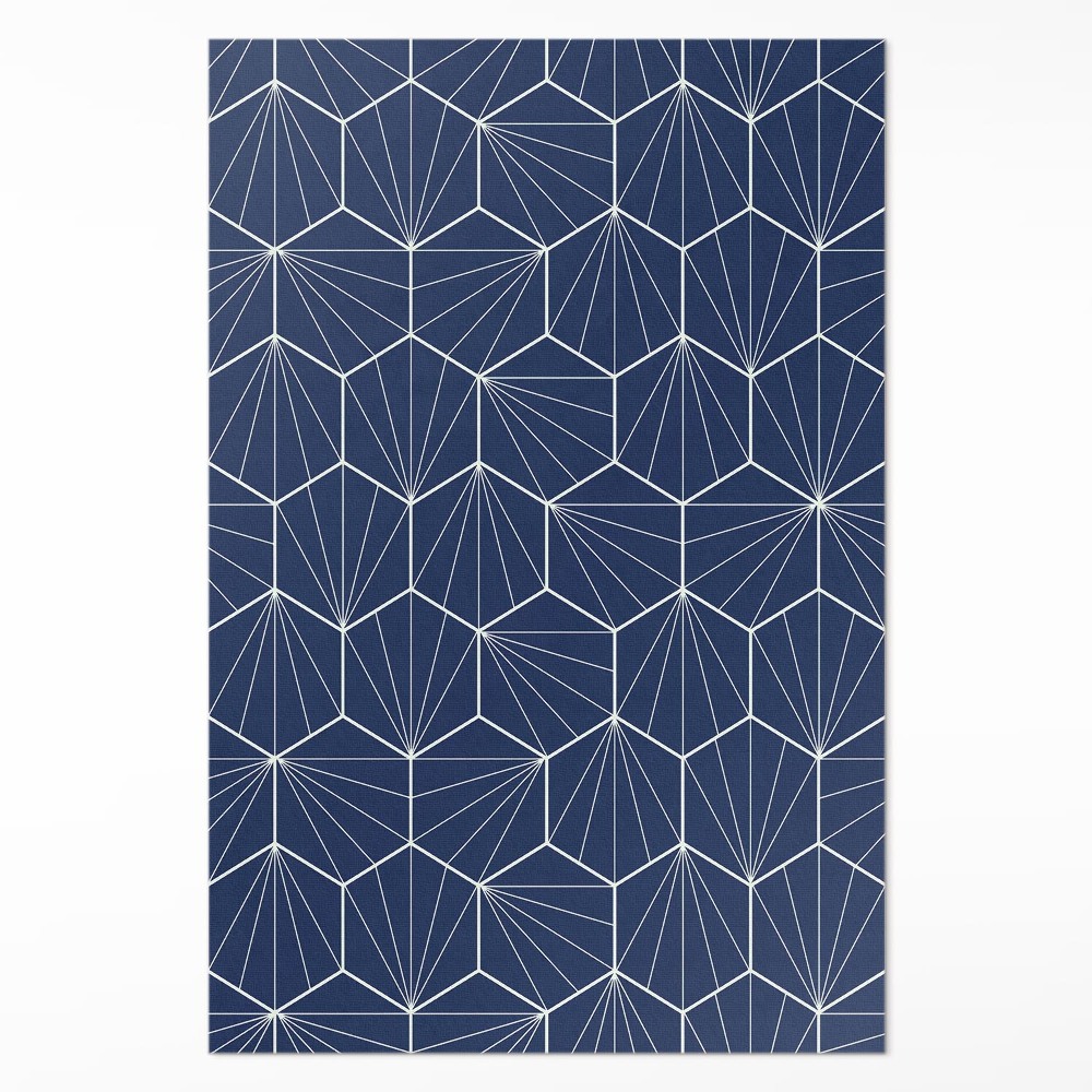 Műanyag szőnyeg Hatszögek lineáris mintákkal