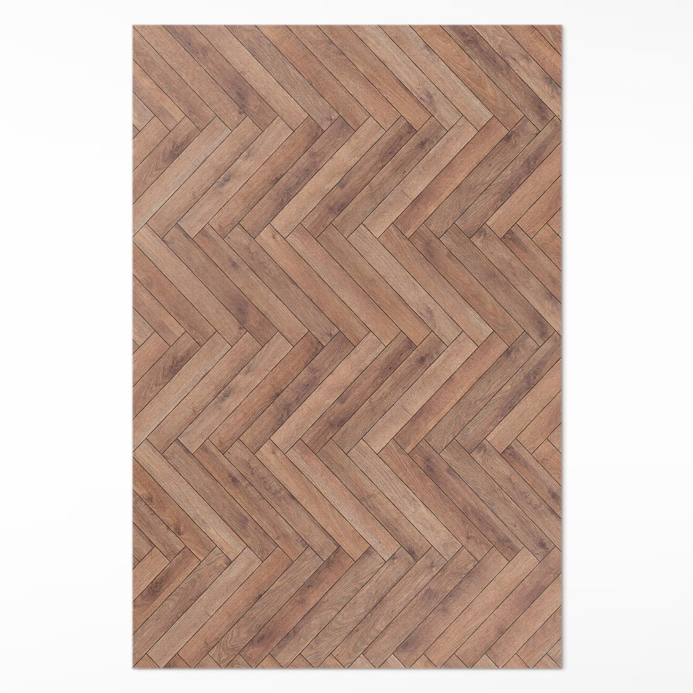 Műanyag szőnyeg Stílusos halszálkás fa parketta