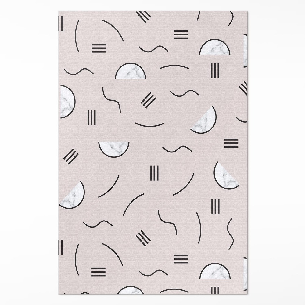 Mosható futószőnyeg Absztrakt formák boho stílusban