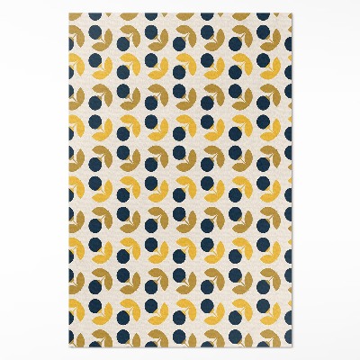 Műanyag szőnyeg Finom virágok és levelek szabályos minta