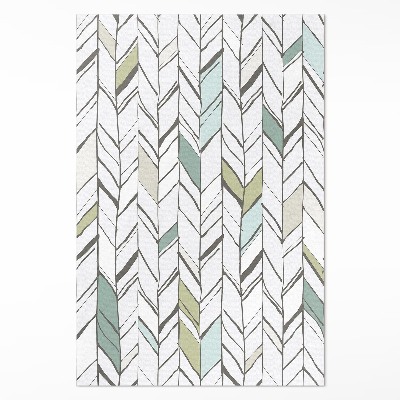 Mosható futószőnyeg Absztrakt halszálkás indiai stílus