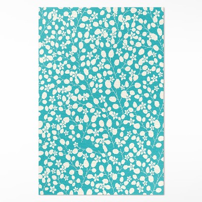 Műanyag szőnyeg Vadvirágok és levelek összetétele