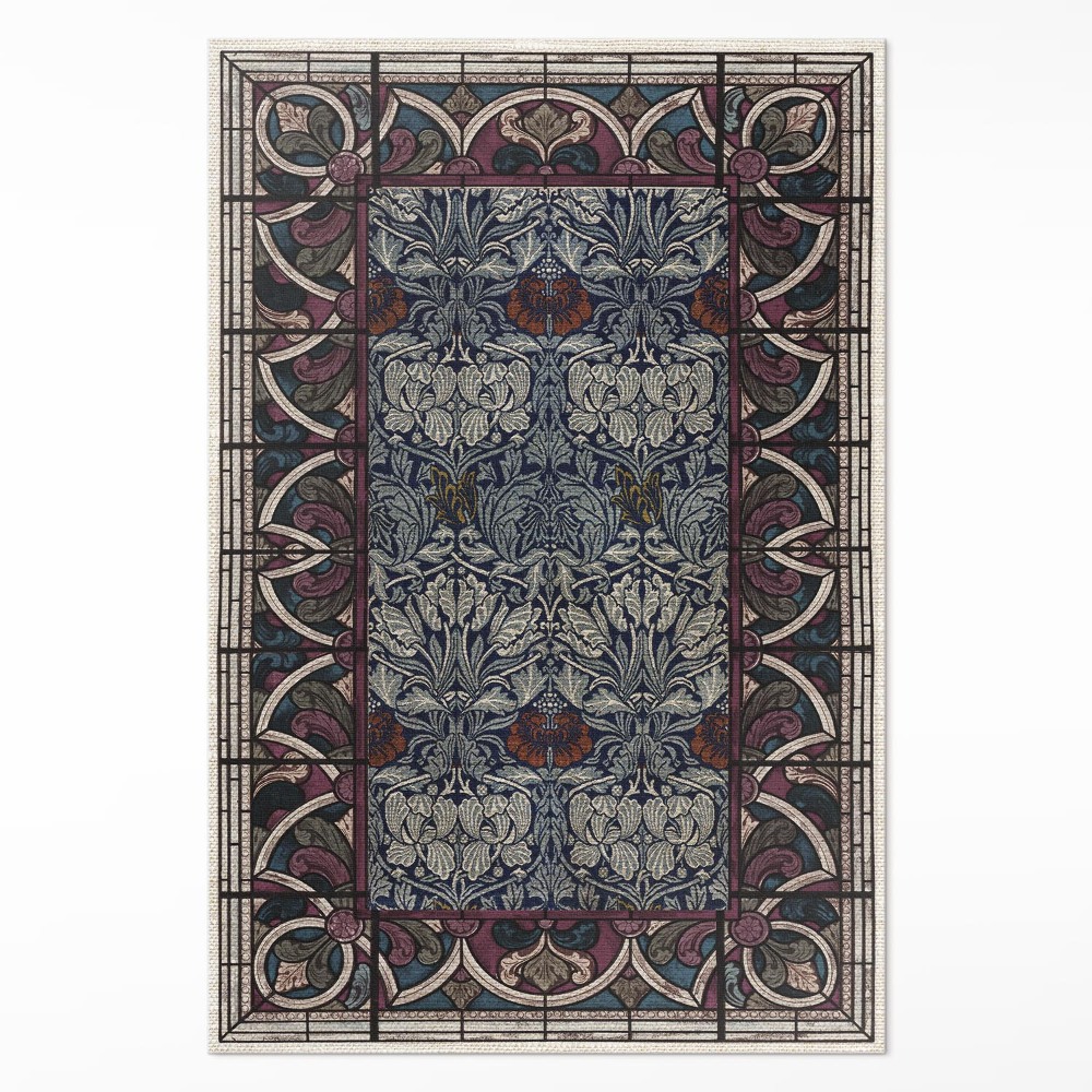 Pvc futószőnyeg Gótikus vörös ólomüveg