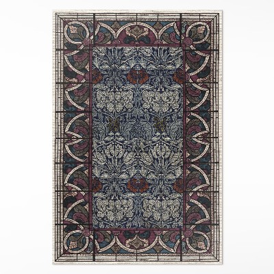 Pvc futószőnyeg Gótikus vörös ólomüveg