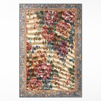 Mosható futószőnyeg Retro díszes virágos minta