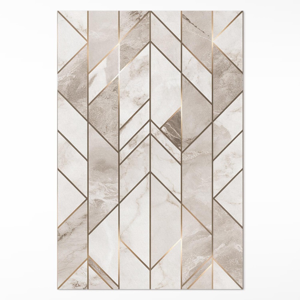 Pvc szőnyeg Szabályos vonalak márvány csillogó kövön