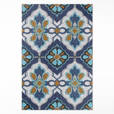 Pvc futószőnyeg Geometrikus minta színes vintage csempékből álló geometriai minta