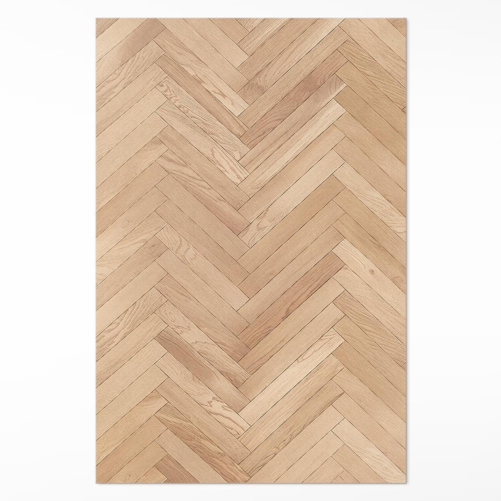 Pvc futószőnyeg Elegáns halszálkás világos fa parketta