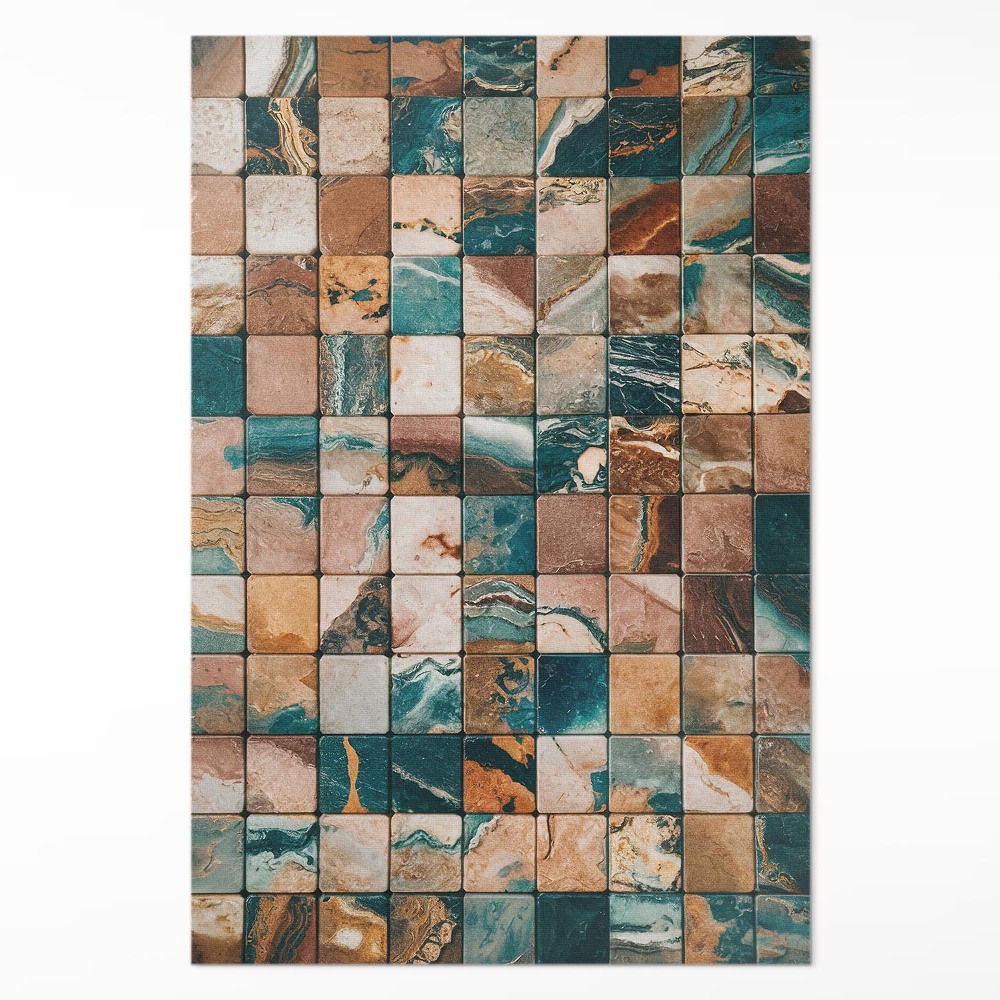 Műanyag szőnyeg kő mozaik márvány csempe vintage