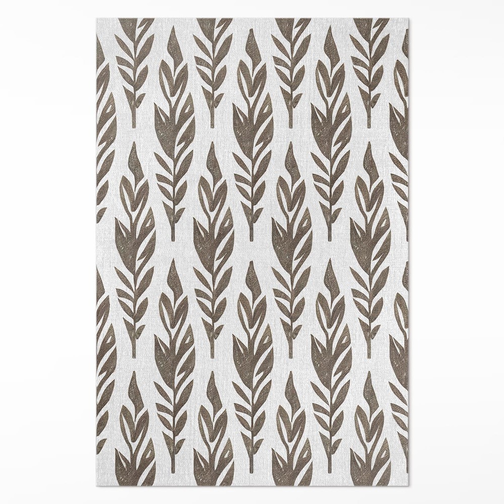 Pvc futószőnyeg Festett levelek boho virágos vintage minta