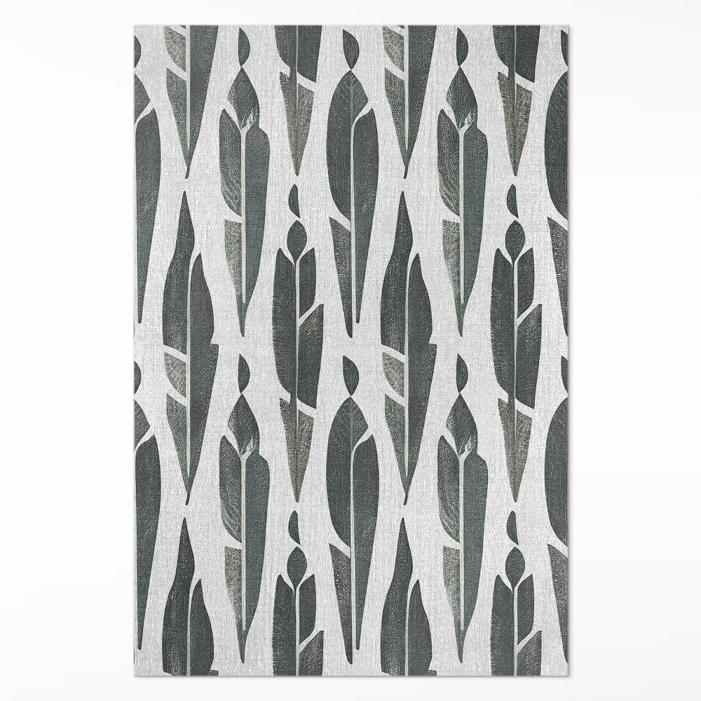 Mosható futószőnyeg Festett indiai tollak boho vintage stílusban