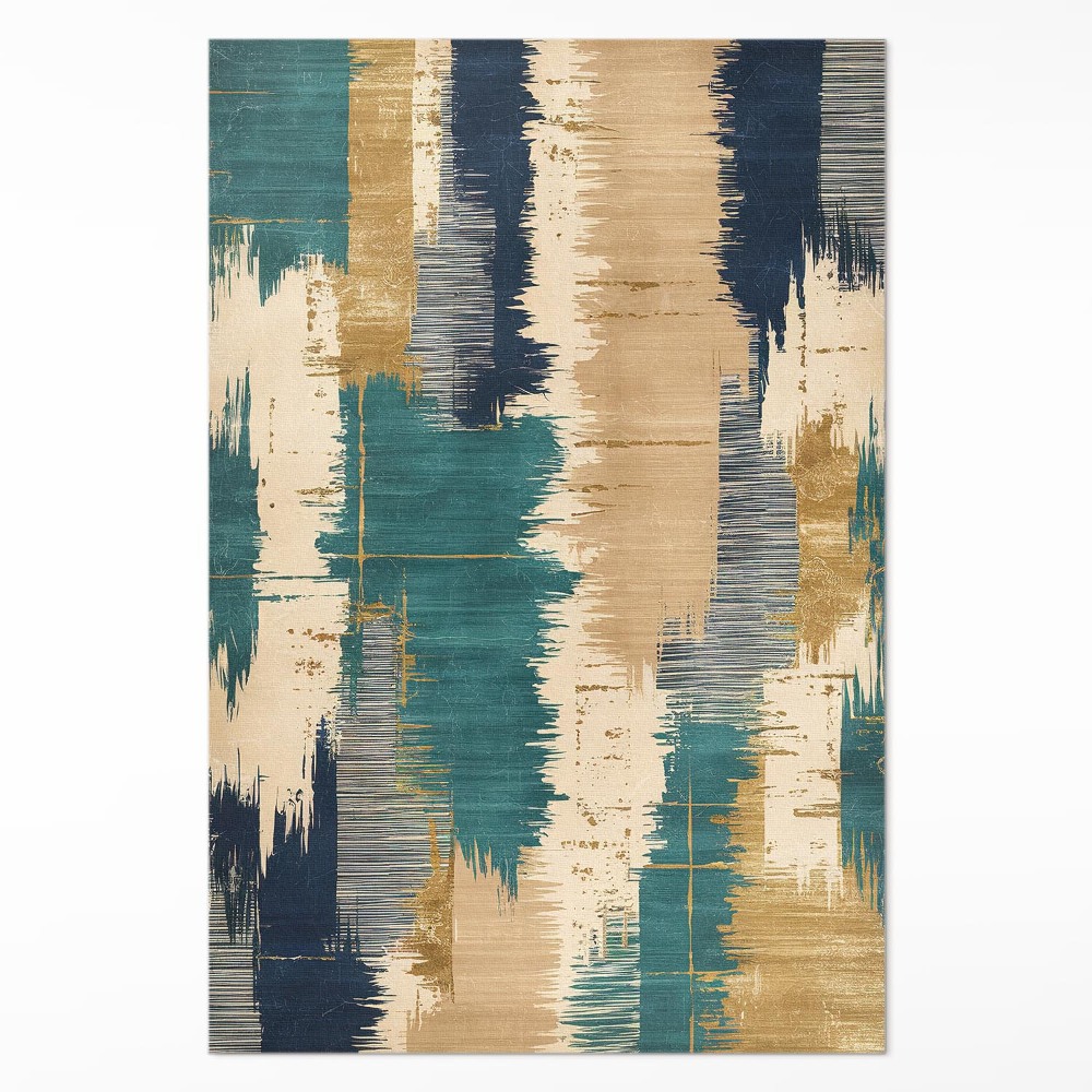 Műanyag szőnyeg Absztrakt foltok karcos festék nyomai