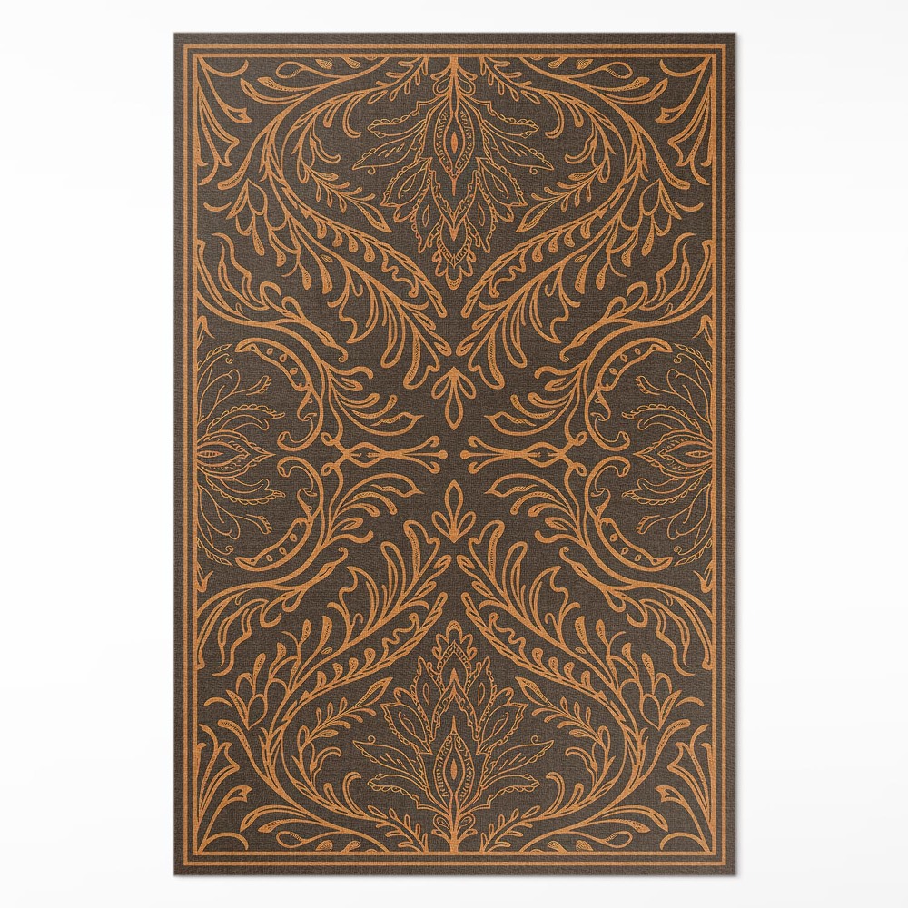 Pvc futószőnyeg Növény lineáris díszítés szecessziós vintage