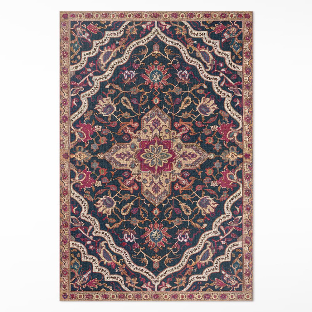 Pvc futószőnyeg Növényi gazdag díszítés török stílusban