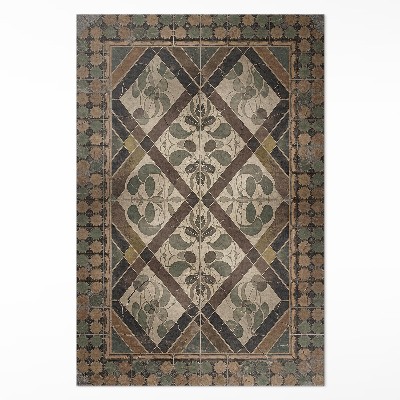 Mosható futószőnyeg Vintage minta virágmintákkal