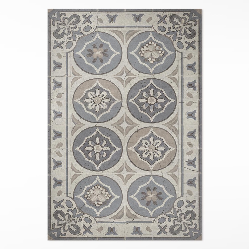 Pvc szőnyeg Virágok retro kerámiacsempéken