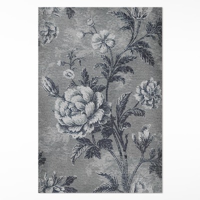 Pvc futószőnyeg Földes tónusok botanikus mintával