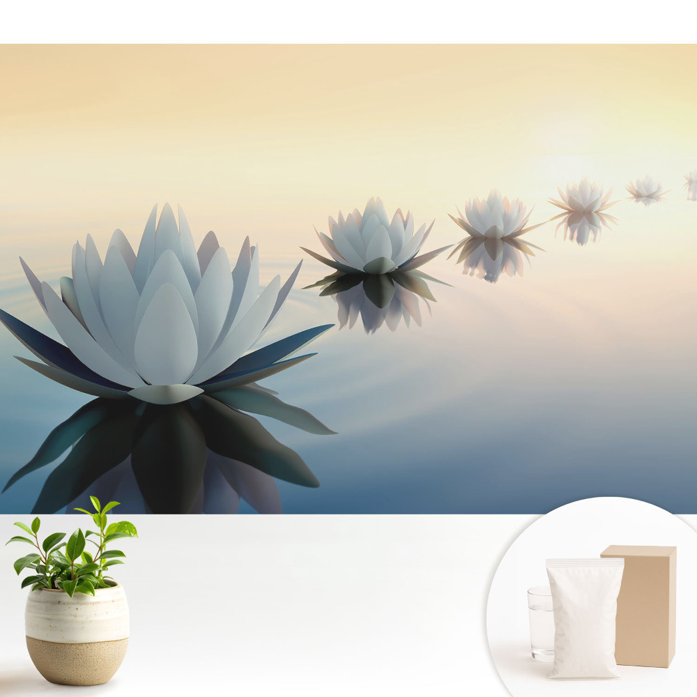 Tapéta Lótuszvirágok a vízen