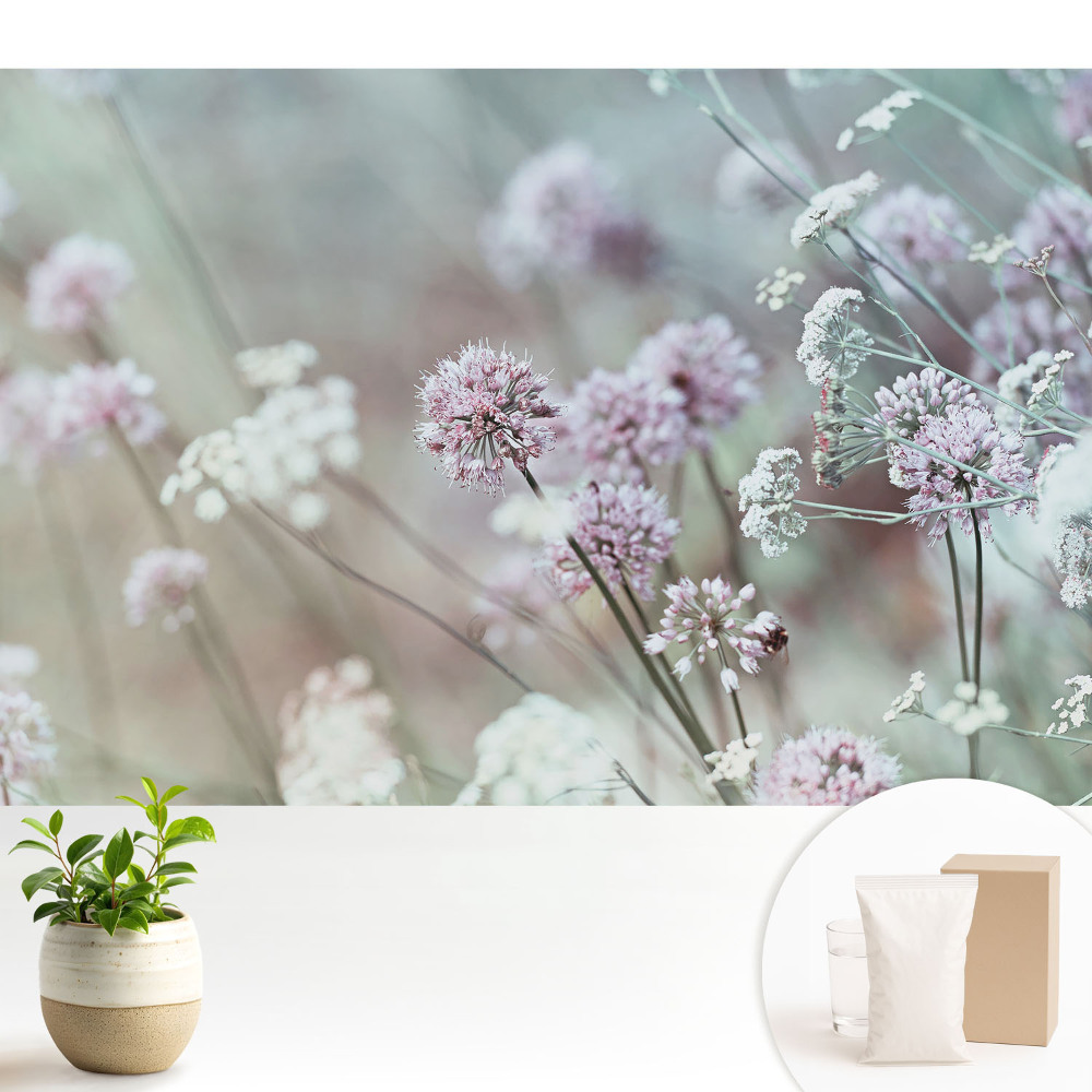Dekor tapéta Pasztell virágok természetes háttérben
