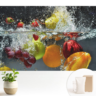 Tapéta Színes gyümölcsök egy vízrobbanásban