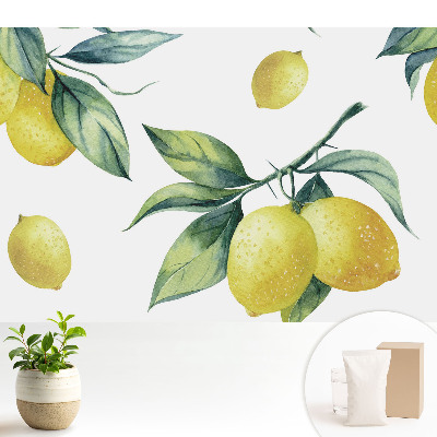 Modern tapéta Citromos minta lédús zöld