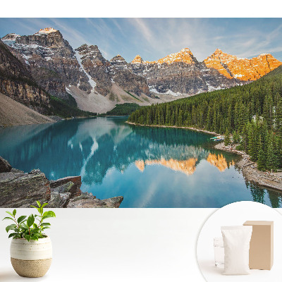 Modern tapéta Hegyi panoráma egy tóval