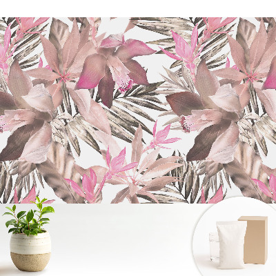 Tapéta Pasztell egzotikus virágok harmonikus mintázata