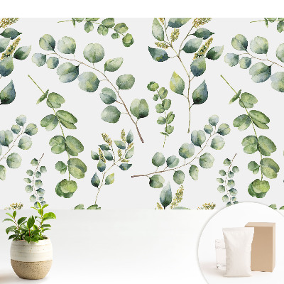 Tapéta Akvarell növényi levelek ismétlődő minta
