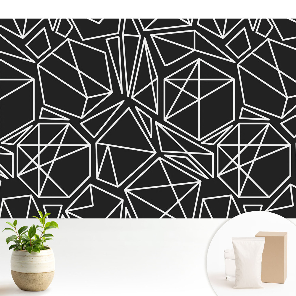 Dekor tapéta Geometriai alakzatok fekete háttéren