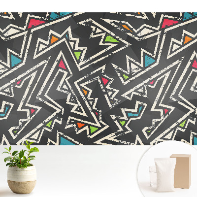 Modern tapéta Cikcakk minták tele színekkel