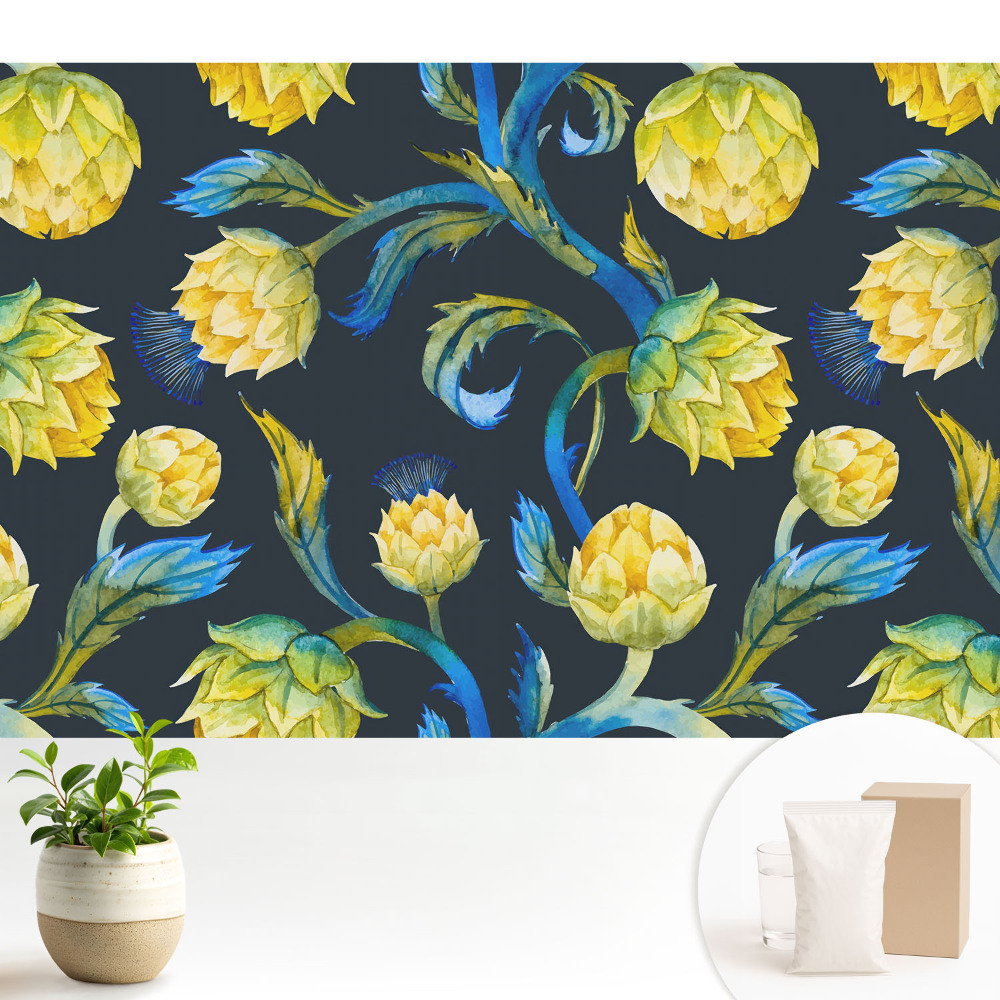 Tapéta Akvarell virágok elegancia élénkség