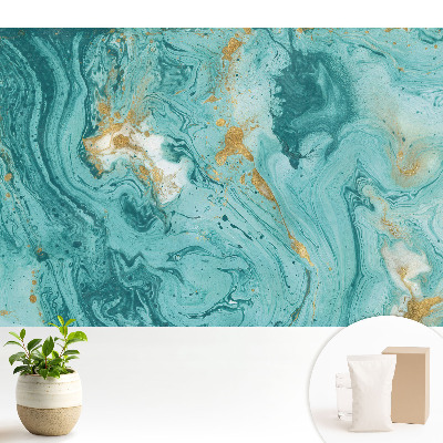 Tapéta Türkiz absztrakt minták eleganciája a színekben