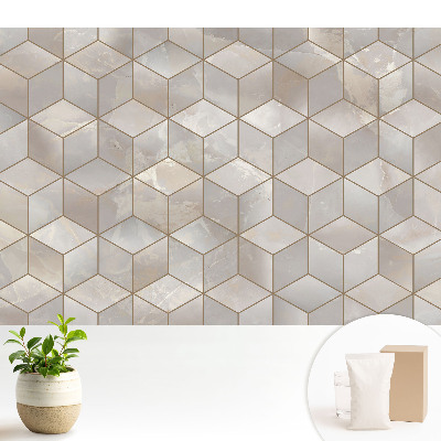 Modern tapéta Modern geometrikus mozaik szürke árnyalatokban