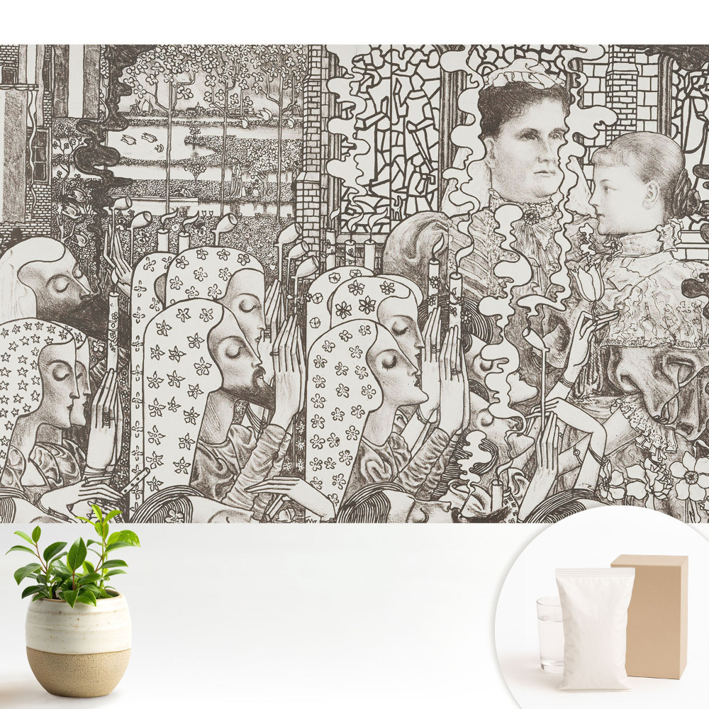 Dekor tapéta Klasszikus portrék és virágminták