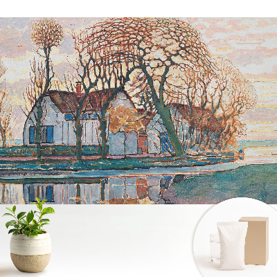 Tapéta Békés vidéki táj tükörképe