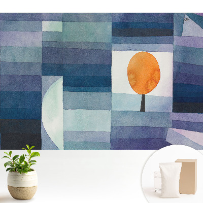 Modern tapéta Narancsfa kék háttérrel