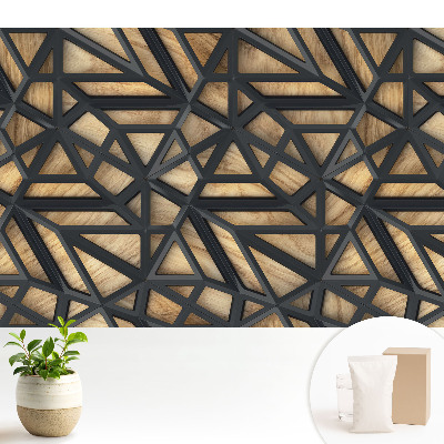 Modern tapéta Geometrikus háromszögek fa harmóniája