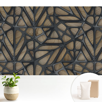 Modern tapéta Áttört fa dekoráció, modern design