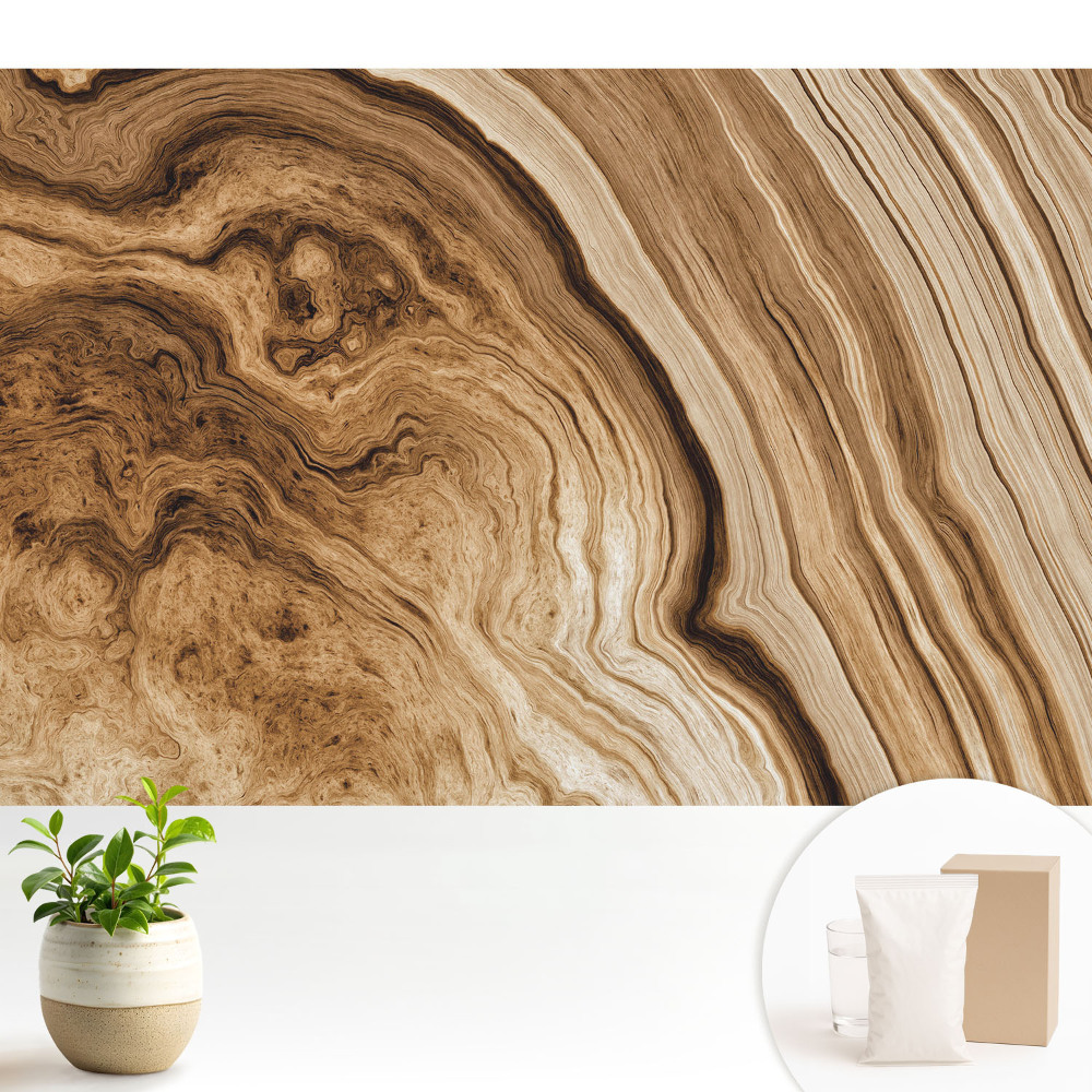 Modern tapéta Organikus fa vonalak, földszínek, kiegyensúlyozott hangulat