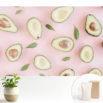 Tapéta Avokádó rózsaszín háttérrel