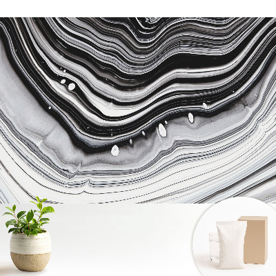 Dekor tapéta Absztrakt fekete-fehér hullámok
