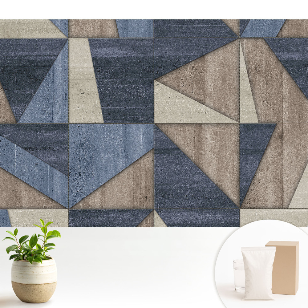 Tapéta Geometrikus mozaik földszínű árnyalatokban