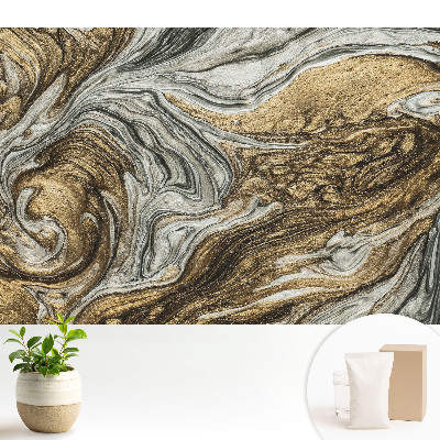 Dekor tapéta Absztrakt örvények és hullámok meleg árnyalatokban