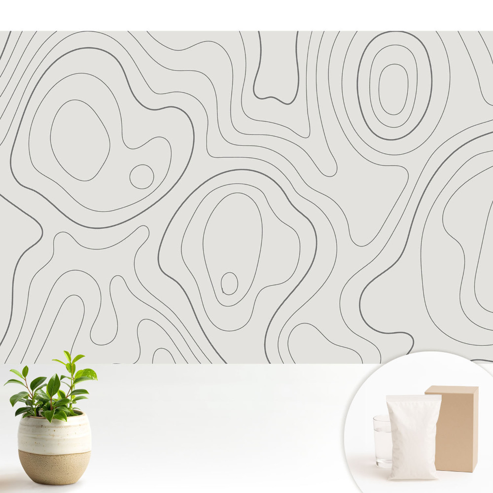Modern tapéta Absztrakt hullámok, vonalak, kontúrok