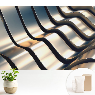 Tapéta Fémhullámok modern stílusban