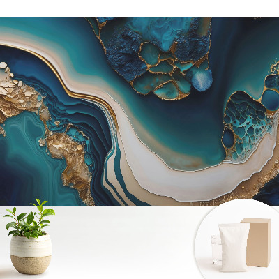 Modern tapéta Hullámok a színek absztrakt elegancia harmóniája