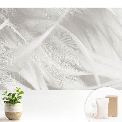 Modern tapéta Pihe-fehér tollak