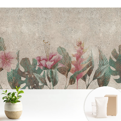 Dekor tapéta Pasztell virágok és levelek vintage harmóniája