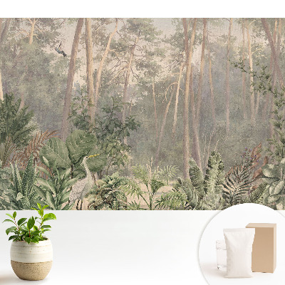 Modern tapéta Trópusi erdő pasztell természet téma